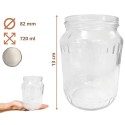 Słoiki 720ml 0,7l soki ogórki papryka fasolka kompot 10kpl zakrętki 82mm