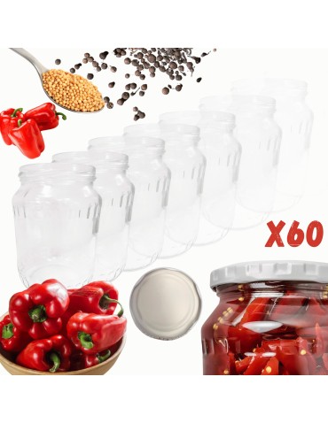 Słoiki - Słoiki 720ml 0,7l soki ogórki papryka fasolka papryka kompot 60sztuk 82mm - product 14