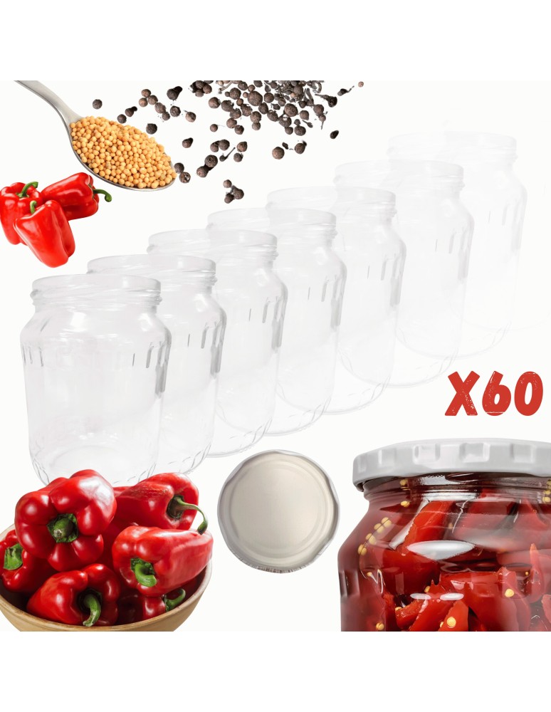 Słoiki - Słoiki 720ml 0,7l soki ogórki papryka fasolka papryka kompot 60sztuk 82mm - product MODO24.PL 14