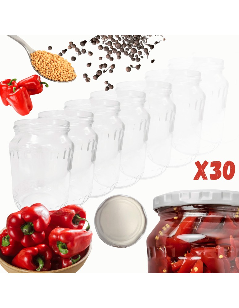 Słoiki - Słoiki 720ml 0,7l soki ogórki papryka fasolka papryka kompot 30sztuk 82mm - product MODO24.PL 14