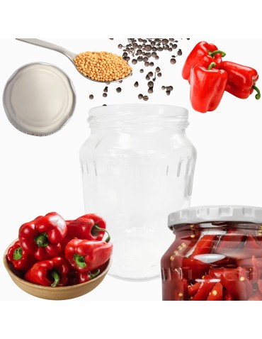 Słoiki - Słoik 720ml 0,7l soki ogórki papryka kompot fasolka szparagi 1sztuka 82mm - product 14