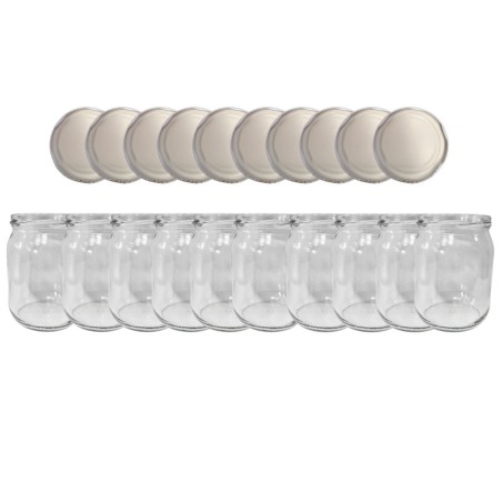 Słoiki 540ml 10 KOMPLETÓW z POKRYWKĄ słoiki na pasztet dżemy zaprawy 82mm