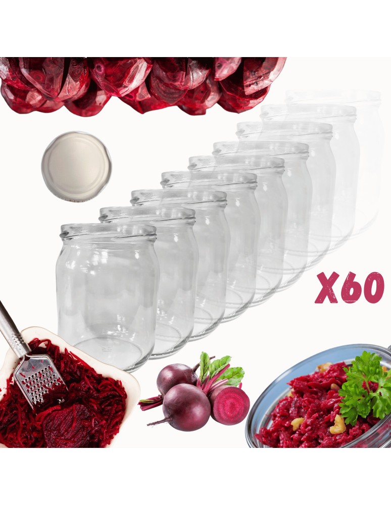 Słoiki - Słoiki 540ml słoiki na pasztet dżem kompot grzybki zaprawy 60szt. 82mm - product MODO24.PL 14