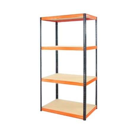 Regał metalowy Helios Color 180x75x50_4 - 175kg / na półkę, kolor: biało-niebieski