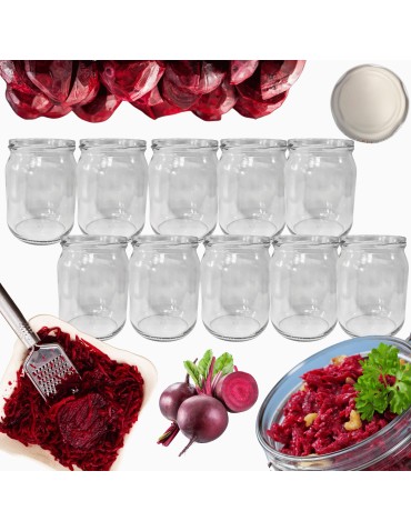 Słoiki - Słoiki 540ml słoiki na pasztet dżem kompot grzybki zaprawy 10szt. 82mm - product 14
