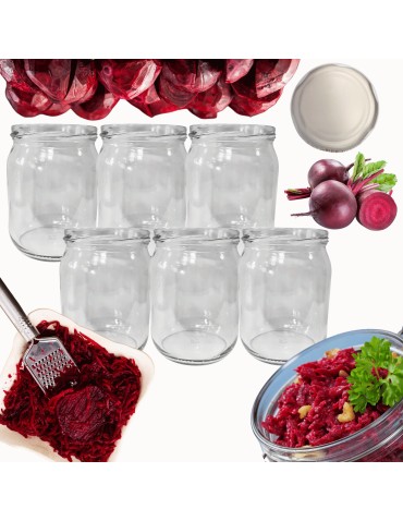 Słoiki - Słoiki 540ml słoiki na pasztet dżem kompot grzybki zaprawy 6szt. 82mmmm - product 14