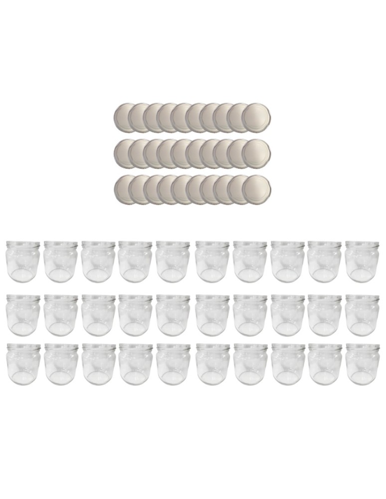 Słoiki - Słoiki 425ml 30 KOMPLETÓW z POKRYWKĄ słoiki na pasztet dżemy grzybki 82mm - product MODO24.PL 15