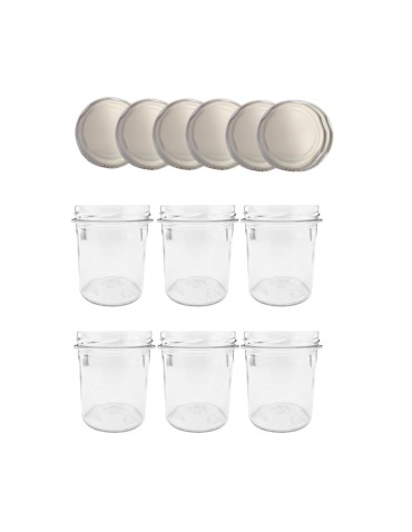Słoiki - Słoiki 346ml 6 KOMPLETÓW z POKRYWKĄ słoiki na pasztet dżemy grzybki 82mm - product 15