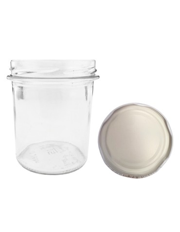 Słoiki - Słoik 346ml KOMPLET z POKRYWKĄ słoik na pasztet dżemy kompot grzybki 82mm - product 15