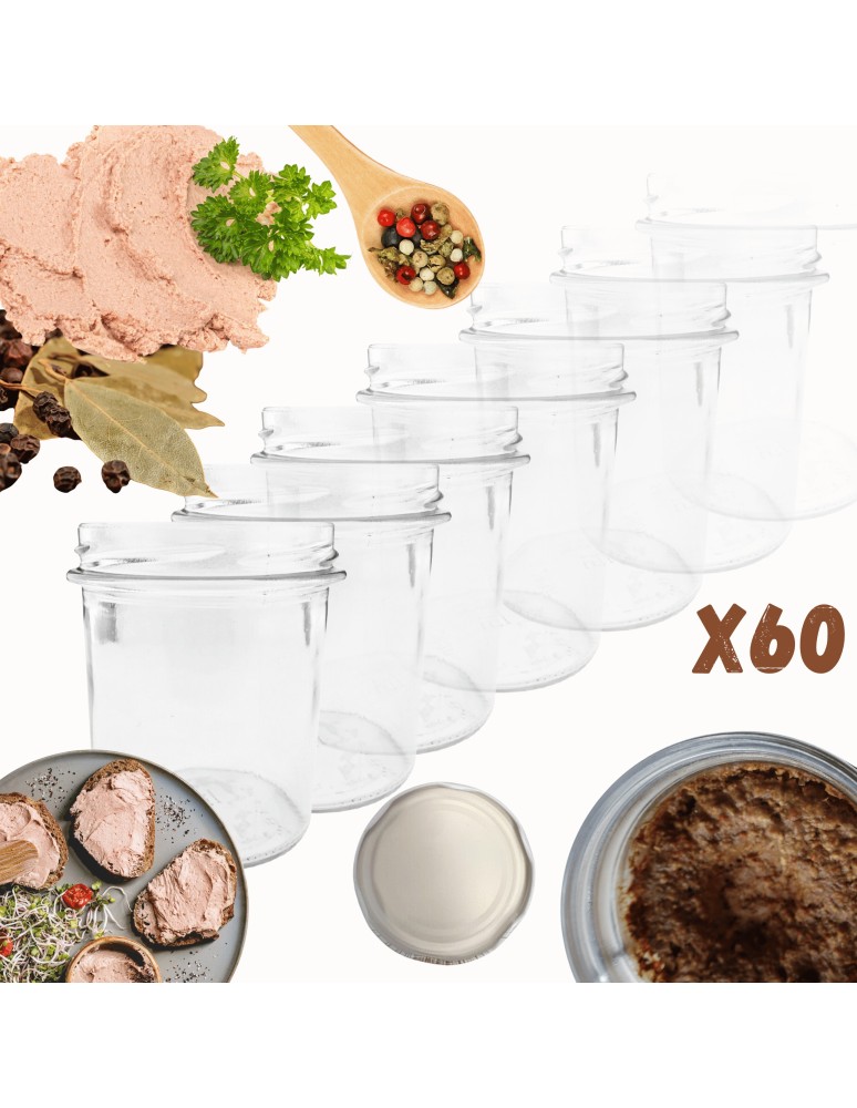 Słoiki - Słoiki 346ml słoiki na pasztet dżem kompot grzybki konfitury 60szt. 82mm - produkt MODO24.PL 1