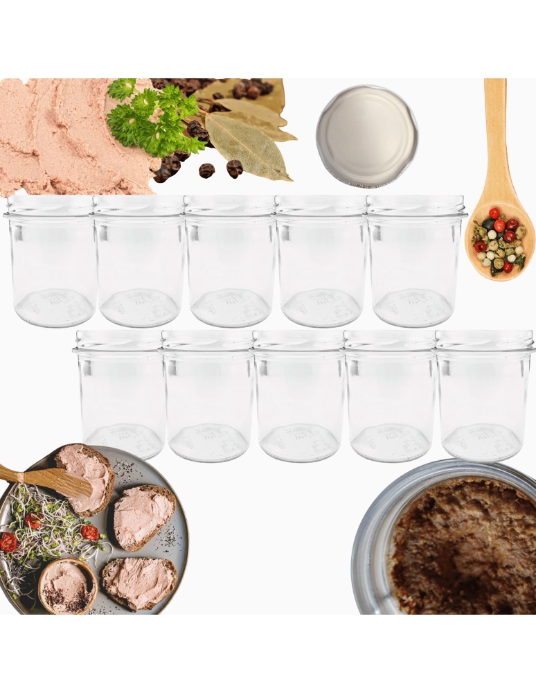 Słoiki - Słoiki 346ml słoiki na pasztet dżem kompot grzybki konfitury 10szt. 82mm - produkt MODO24.PL 1
