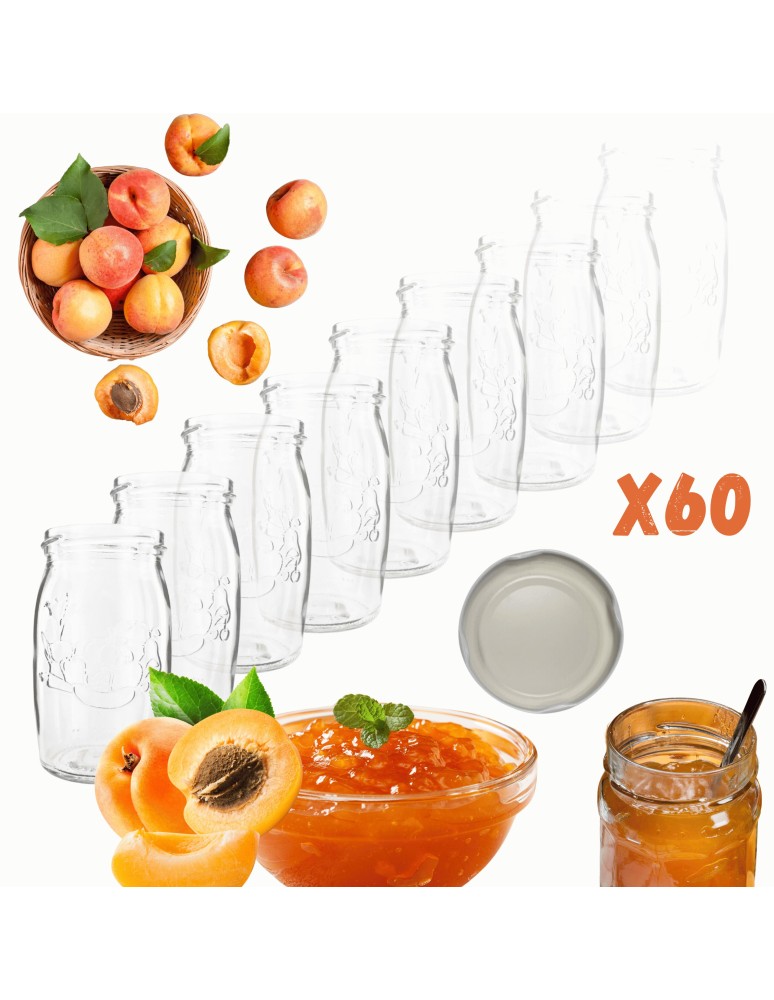 Słoiki - Słoiki 335ml słoiczki na dżem kompot grzybki konfitury 60szt. 66mm PZH - produkt MODO24.PL 1