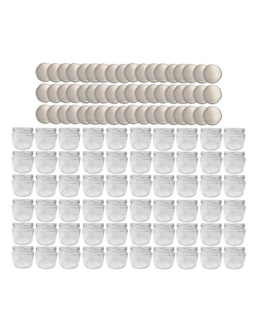 Słoiki - Słoiki 330ml 60 KOMPLETÓW z POKRYWKĄ dżemy konfitury przyprawy grzybki 82mm - product 15