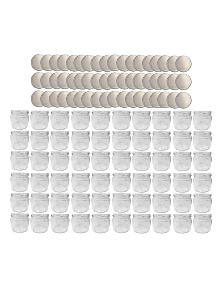 Słoiki - Słoiki 330ml 60 KOMPLETÓW z POKRYWKĄ dżemy konfitury przyprawy grzybki 82mm - product MODO24.PL 15