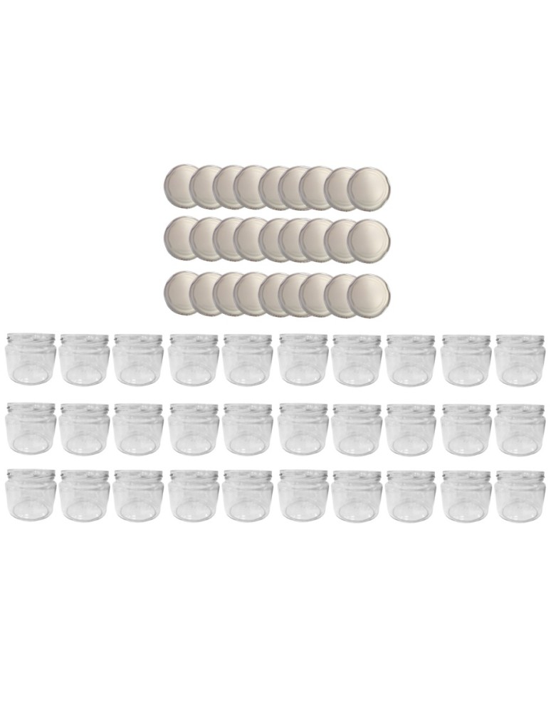 Słoiki - Słoiki 330ml 30 KOMPLETÓW z POKRYWKĄ dżemy konfitury przyprawy grzybki 82mm - product MODO24.PL 15