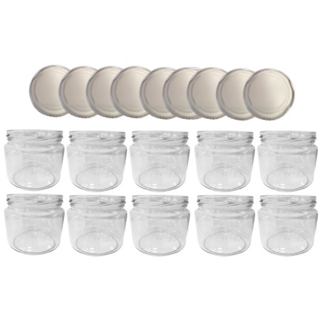 Słoiki 330ml 10 KOMPLETÓW z POKRYWKĄ dżemy konfitury przyprawy grzybki 82mm