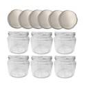 Słoiki 330ml 6 KOMPLETÓW z POKRYWKĄ dżemy konfitury przyprawy grzybki 82mm