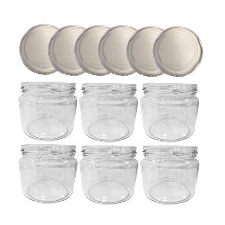 Słoiki 330ml 6 KOMPLETÓW z POKRYWKĄ dżemy konfitury przyprawy grzybki 82mm