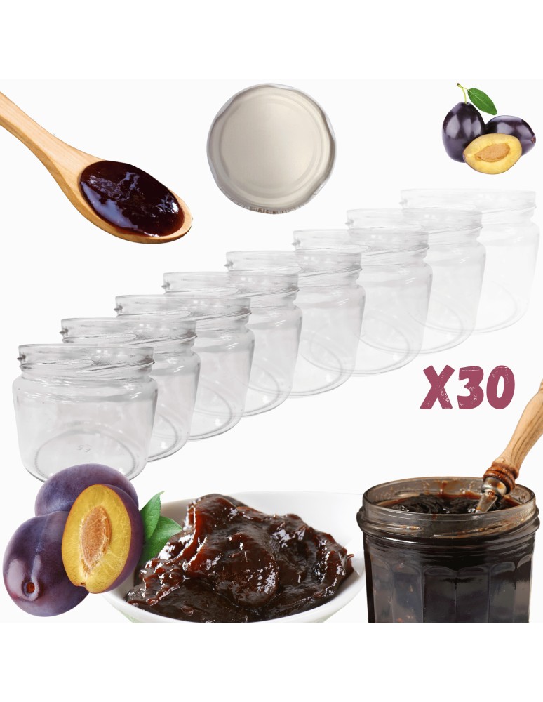 Słoiki - Słoiki 330ml słoiczki na dżem przyprawy grzybki konfitury 30szt. 82mm PZH - product MODO24.PL 14