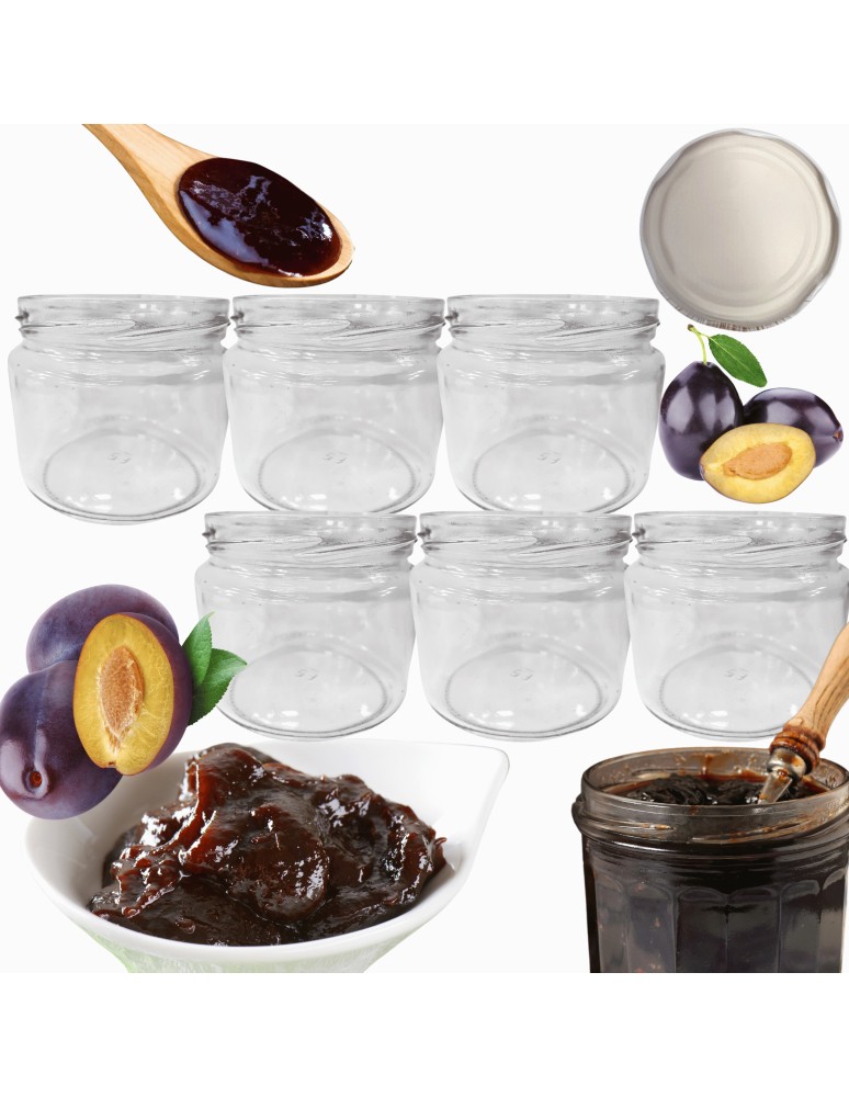 Słoiki - Słoiki 330ml słoiczki na dżem przyprawy grzybki konfitury 6szt. 82mm PZH - product MODO24.PL 14