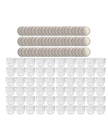 Słoiki - Słoiki 260ml 60 KOMPLETÓW z POKRYWKĄ dżemy konfitury przyprawy deserki 82mm - product 15