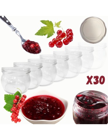 Słoiki - Słoiki 260ml słoiczki na dżem przyprawy deserki konfitury 30szt. 82mm PZH - product 14