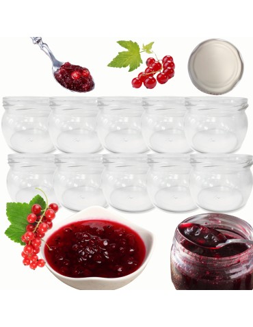 Słoiki - Słoiki 260ml słoiczki na dżem przyprawy deserki konfitury 10szt. 82mm PZH - product 14