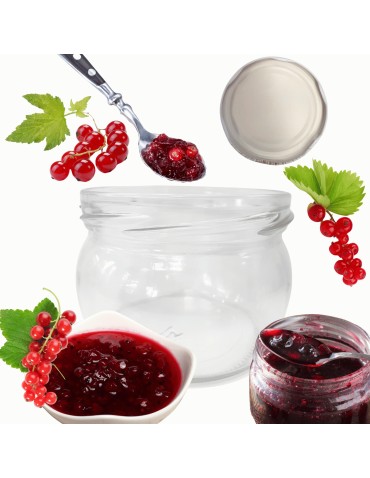 Słoiki - Słoik 260ml słoiczki na dżem przyprawy deserki konfitury 1szt. 82mm PZH - product 14