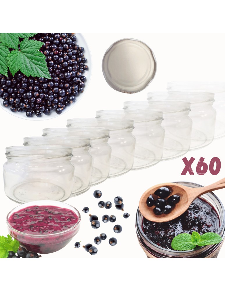 Słoiki - Słoiki 250ml słoiczki na dżem przyprawy deserki konfitury 60szt. 82mm PZH - product MODO24.PL 14