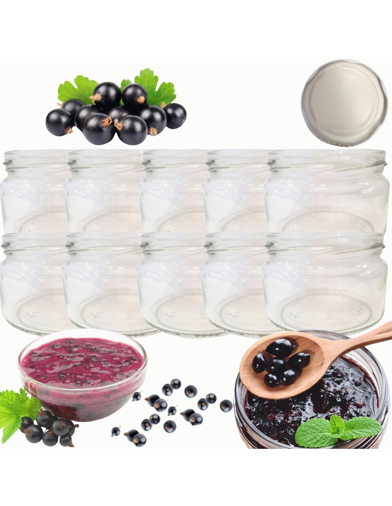Słoiki - Słoiki 250ml słoiczki na dżem przyprawy deserki konfitury 10szt. 82mm PZH - product MODO24.PL 14