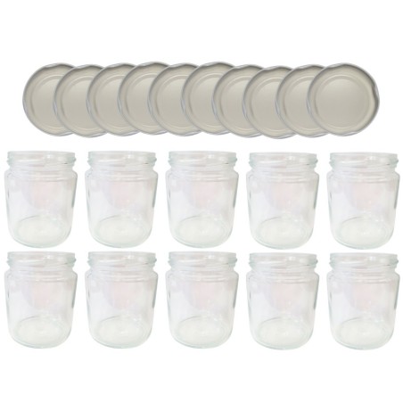 Słoiki 250ml 10 KOMPLETÓW z POKRYWKĄ dżemy konfitury przyprawy deserki 66mm