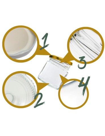 Słoiki - Słoiki 250ml 10 KOMPLETÓW z POKRYWKĄ dżemy konfitury przyprawy deserki 66mm - product 17