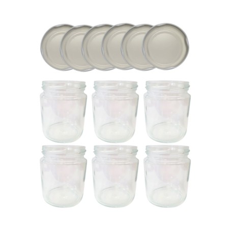 Słoiki 250ml 6 KOMPLETÓW z POKRYWKĄ dżemy konfitury przyprawy deserki 66mm