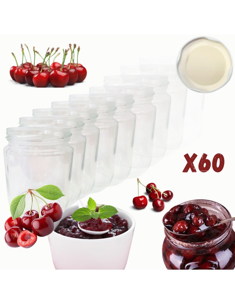 Słoiki - Słoiki 250ml słoiczki na dżem przyprawy deserki konfitury 60szt. 66mm PZH - product MODO24.PL 14