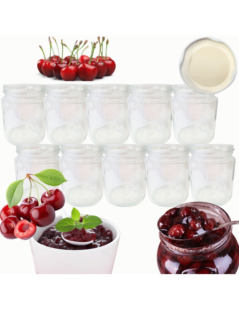 Słoiki - Słoiki 250ml słoiczki na dżem przyprawy deserki konfitury 10szt. 66mm PZH - product MODO24.PL 14