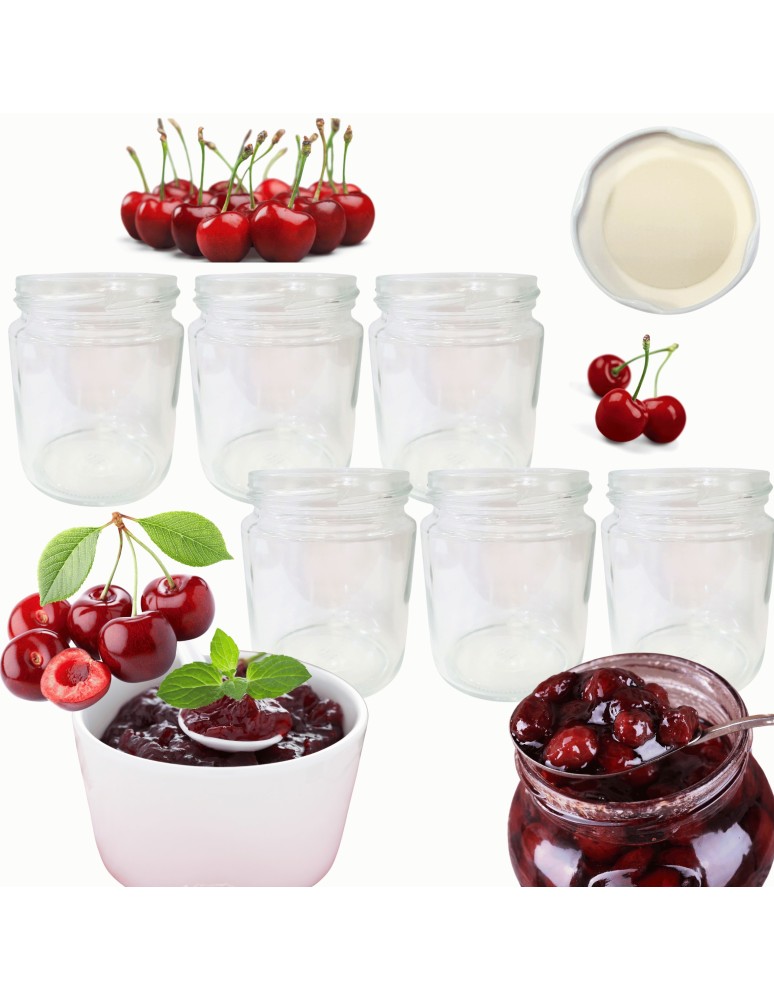 Słoiki - Słoiki 250ml słoiczki na dżem przyprawy deserki konfitury 6szt. 66mm PZH - product MODO24.PL 14