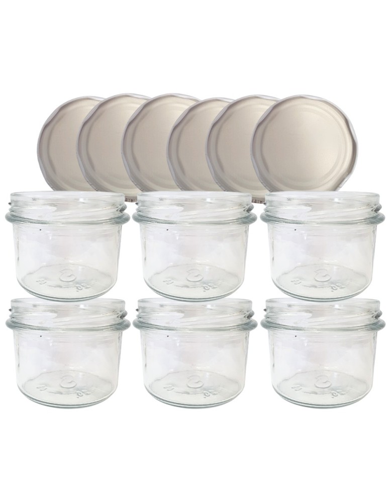 Słoiki - Słoiki 235ml 6 KOMPLETÓW z POKRYWKĄ dżemy konfitury przyprawy deserki 82mm - product MODO24.PL 15