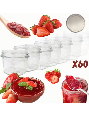 Słoiki - Słoiki 235ml słoiczki na dżem przyprawy deserki konfitury 60szt. 82mm PZH - product 14