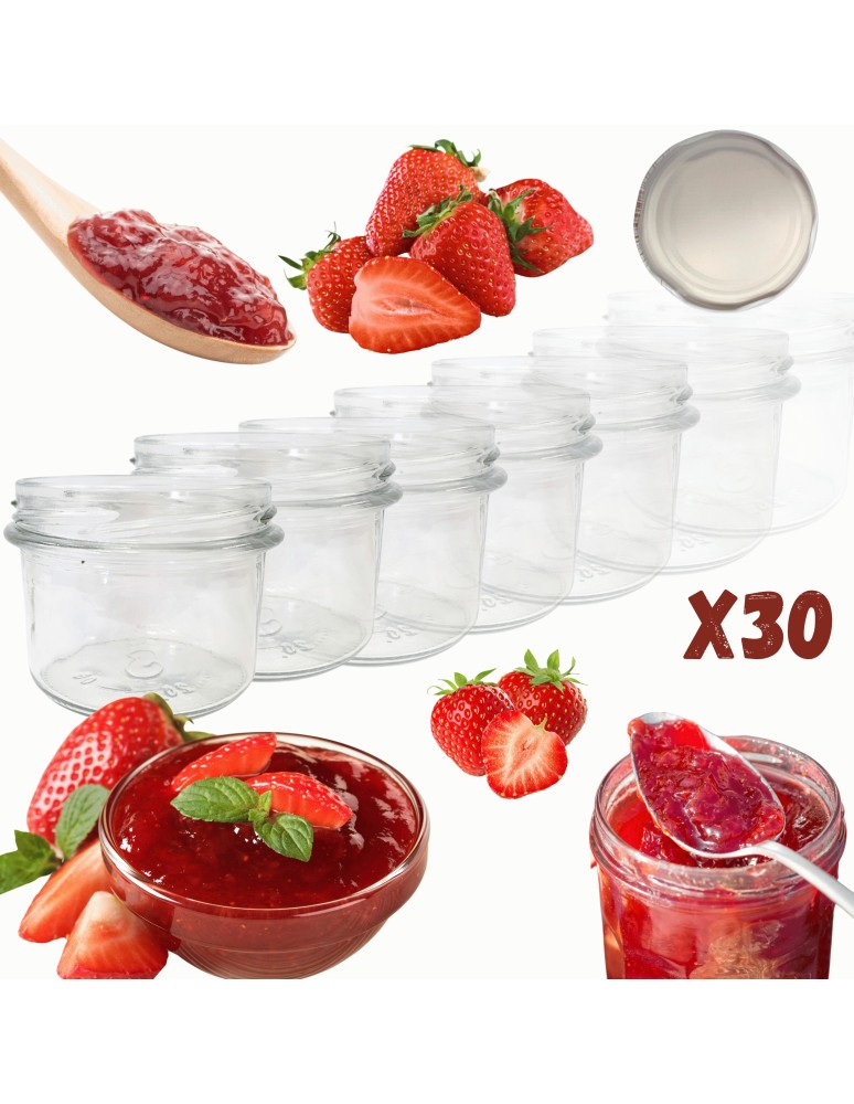 Słoiki - Słoiki 235ml słoiczki na dżem przyprawy deserki konfitury 30szt. 82mm PZH - product MODO24.PL 14