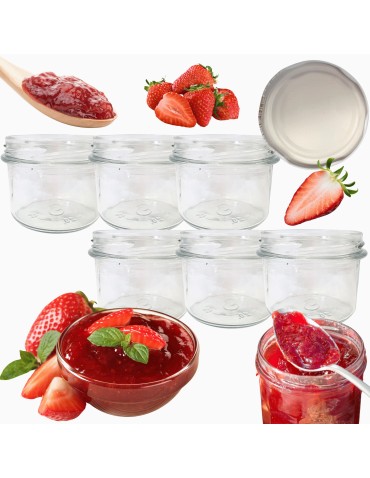 Słoiki - Słoiki 235ml słoiczki na dżem przyprawy deserki konfitury 6szt. 82mm PZH - product 14