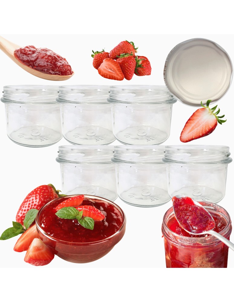 Słoiki - Słoiki 235ml słoiczki na dżem przyprawy deserki konfitury 6szt. 82mm PZH - product MODO24.PL 14