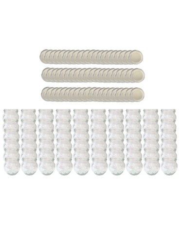 Słoiki - Słoiki 215ml 60 KOMPLETÓW z POKRYWKĄ dżemy konfitury przyprawy deserki 66mm - product 15