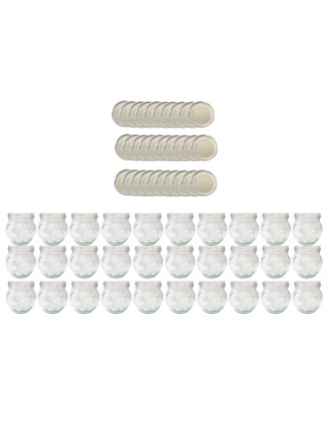 Słoiki - Słoiki 215ml 30 KOMPLETÓW z POKRYWKĄ dżemy konfitury przyprawy deserki 66mm - product 15