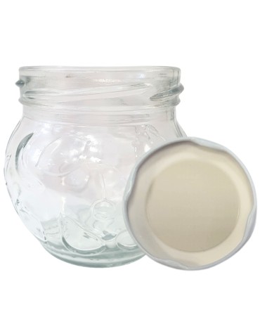 Słoiki - Słoik 215ml KOMPLET z POKRYWKĄ słoik dżemy konfitury przyprawy deserki 66mm - product 15