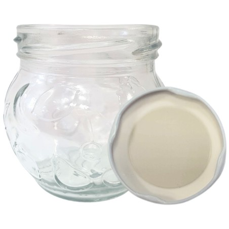 Słoik 215ml KOMPLET z POKRYWKĄ słoik dżemy konfitury przyprawy deserki 66mm