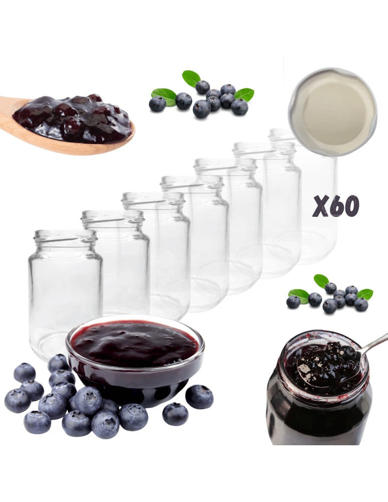 Słoiki - Słoiki 190ml słoiki na dżem przyprawy deserki konfitury 0,2L 60szt 53mm PZH - product MODO24.PL 14