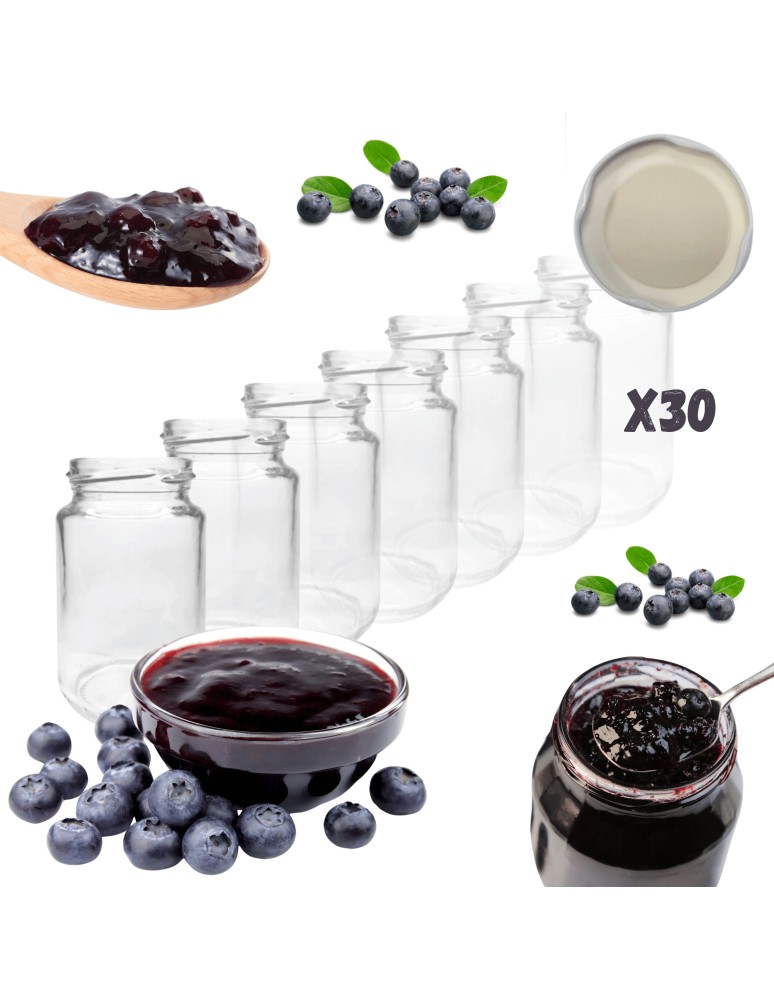 Słoiki - Słoiki 190ml słoiki na dżem przyprawy deserki konfitury 0,2L 30szt 53mm PZH - product MODO24.PL 14