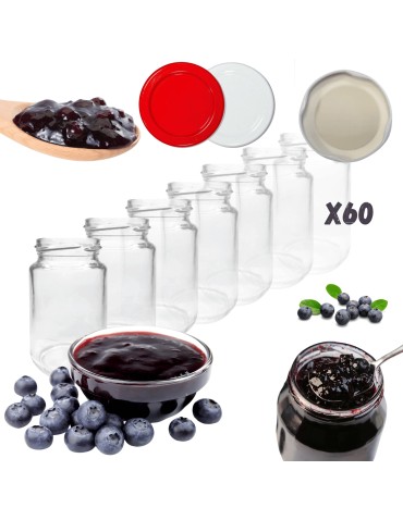 Słoiki - Słoiki 190ml 60x KOMPLET z POKRYWKĄ dżemy konfitury przyprawy deserki 53mm - product 14