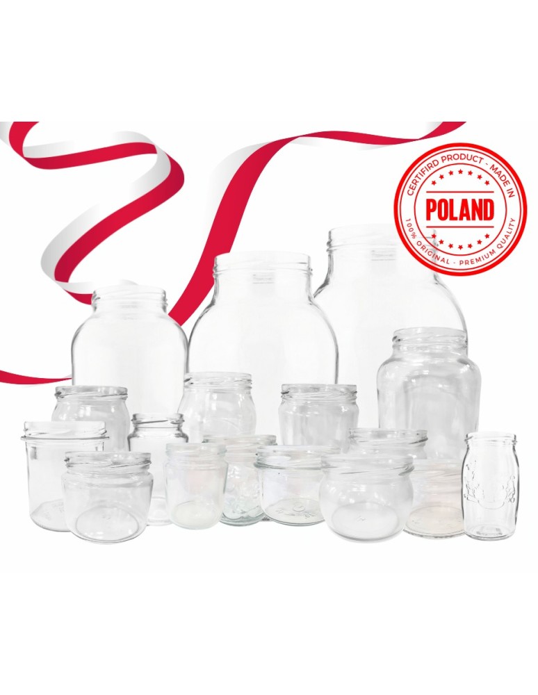 Słoiki - Słoiki 190ml 60x KOMPLET z POKRYWKĄ dżemy konfitury przyprawy deserki 53mm - product MODO24.PL 24