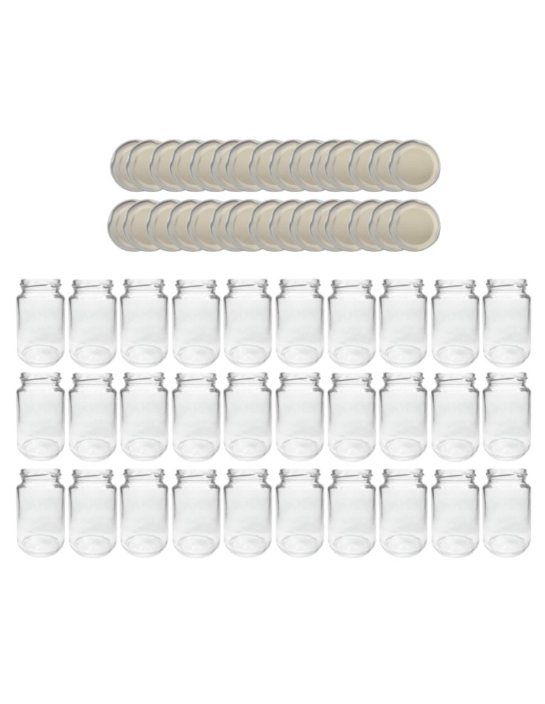 Słoiki - Słoiki 190ml 30x KOMPLET z POKRYWKĄ dżemy konfitury przyprawy deserki 53mm - product MODO24.PL 15